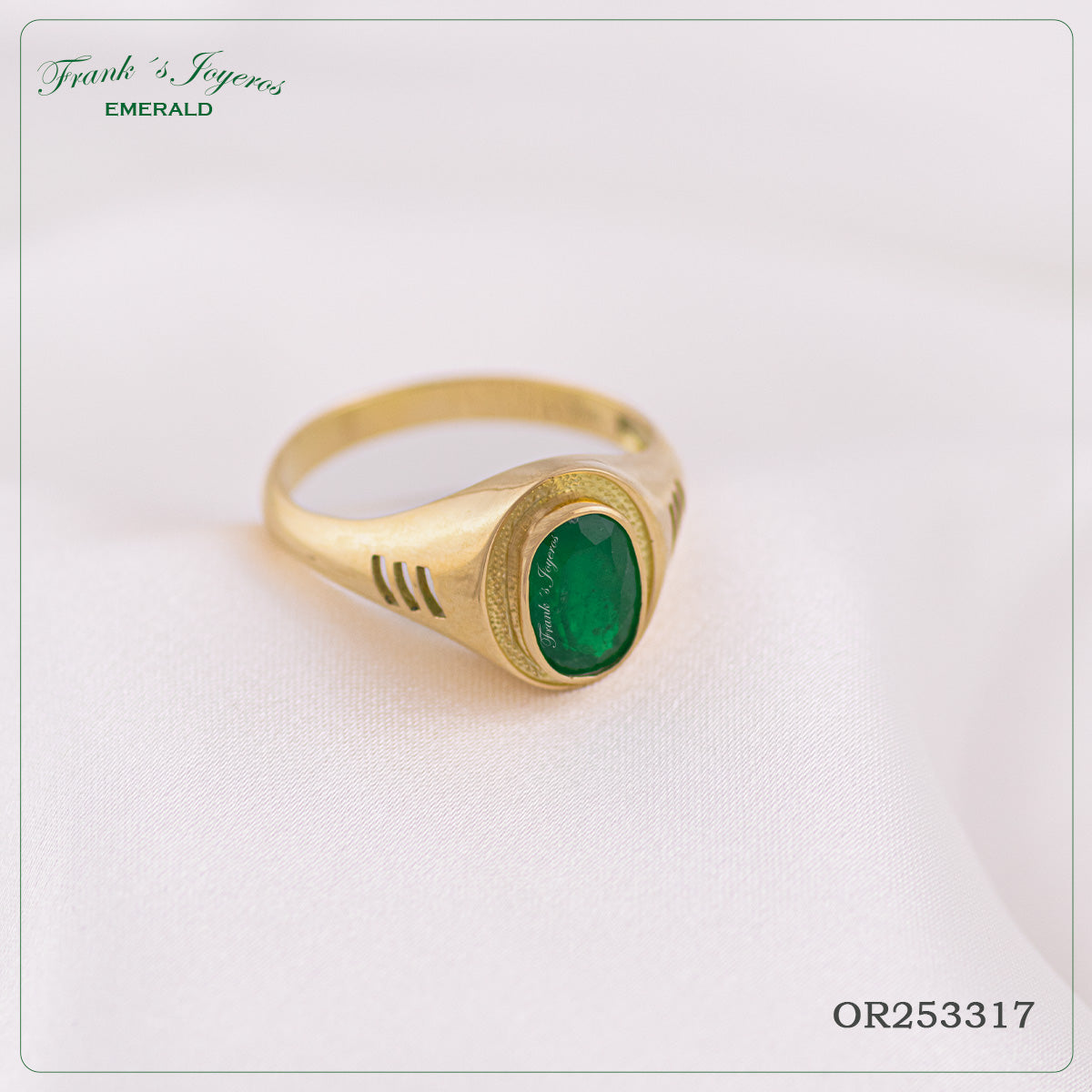 Anillo Caballero Ovalado Bisel - OR253317