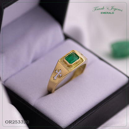 anillo-caballero-esmeralda-oro-18k