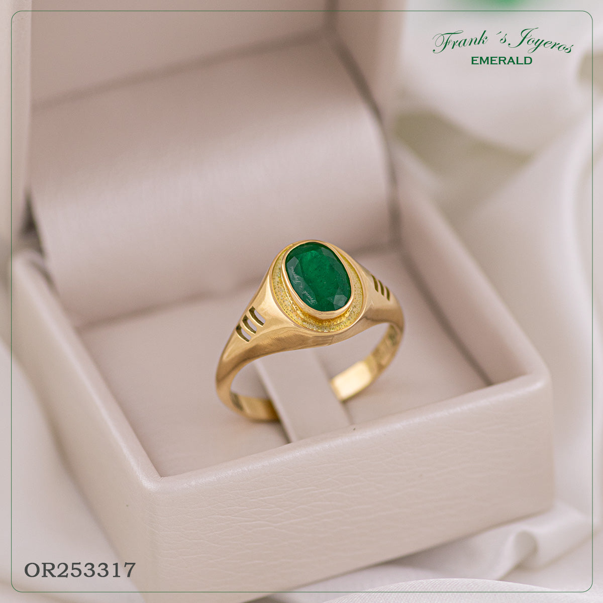 Anillo Caballero Ovalado Bisel - OR253317