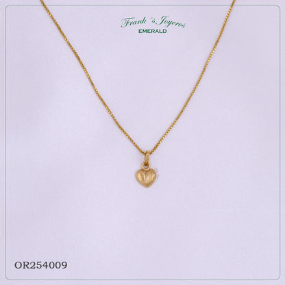 Dije corazón líneas verticales - OR254009